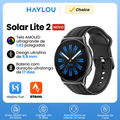 Smartwatch Haylou Solar Lite 2 com Tela AMOLED 1,43" e Bluetooth 5.4 — imagem 1 de 29