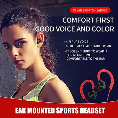 Fone de Ouvido Esportivo com Gancho 3.5mm — À Prova d'Água com Microfone — imagem 1 de 12