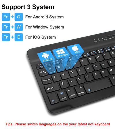 Teclado Bluetooth EMTRA Recarregável com Opção de Mouse — imagem 1 de 24
