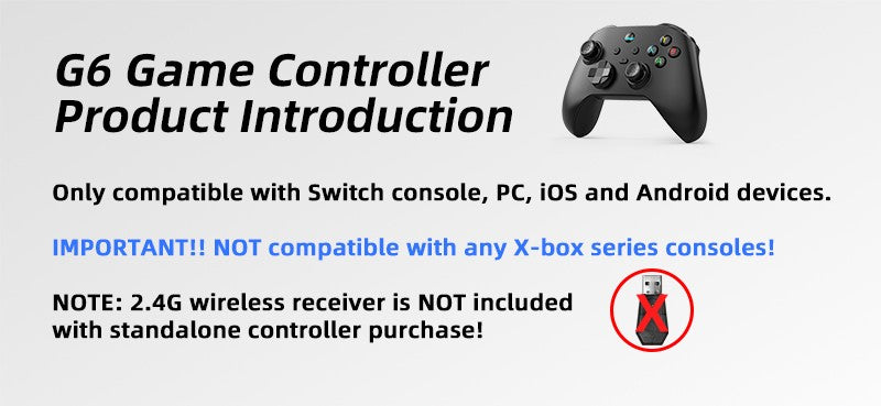 Controle G6 para Jogos com Gatilhos Hall e Opções 2,4 GHz — imagem 5 de 15