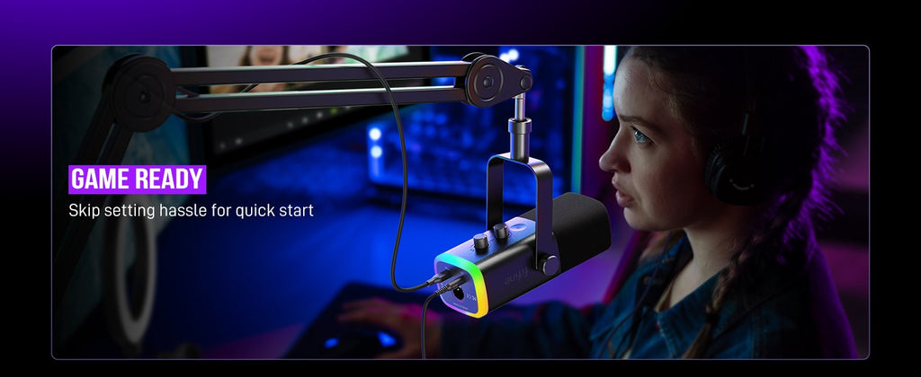 Microfone Dinâmico FIFINE AM8 USB-C e XLR com RGB — imagem 5 de 19