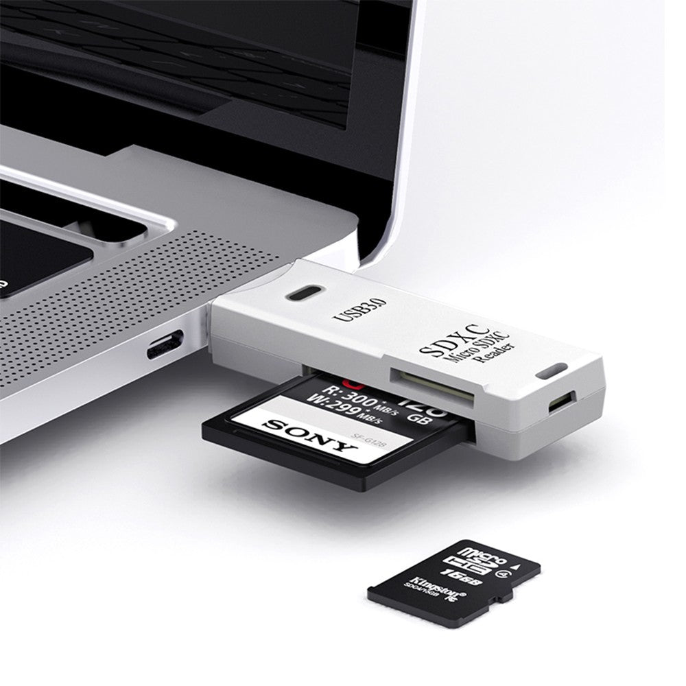 Leitor de Cartão USB 3.0 2 em 1 — SD, Micro SD e TF