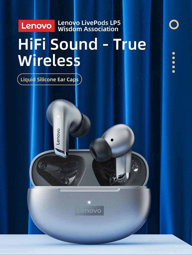 Fone Bluetooth Lenovo LP5 HiFi — Qualidade de Som Superior — Hive