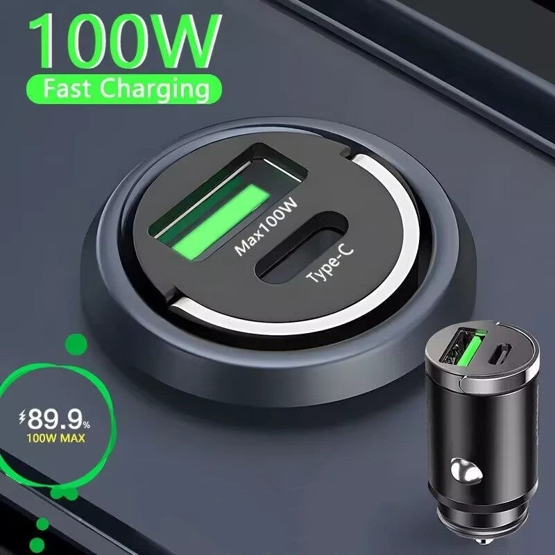 Carregador Veicular Mini USB-A e USB-C com Anel de Remoção — imagem 6 de 7