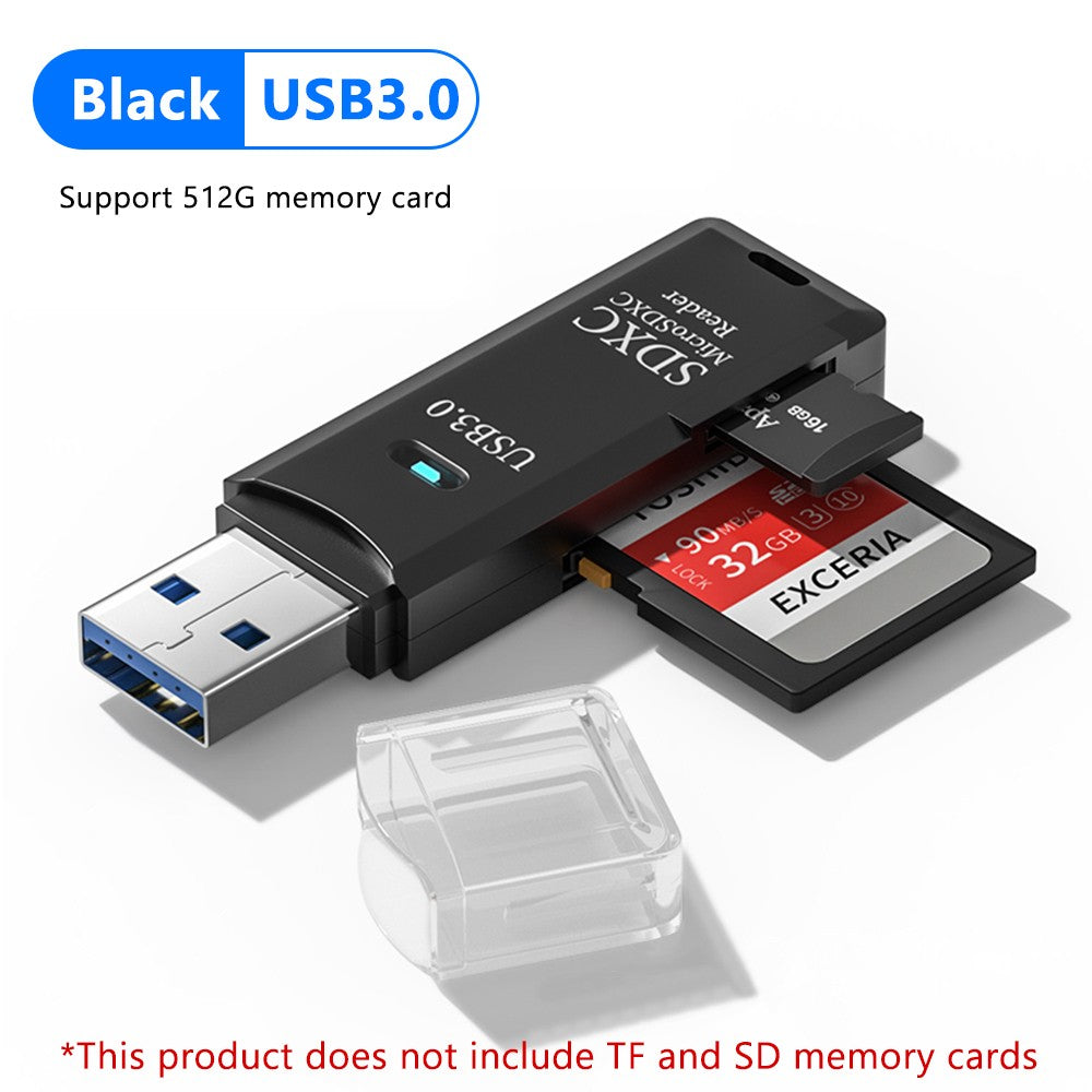 Leitor de Cartão USB 3.0 2 em 1 — SD, Micro SD e TF