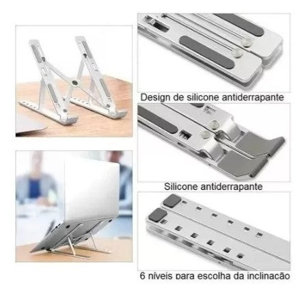 Suporte para Notebook e Laptop em Alumínio Universal — Ergonomia — Hive