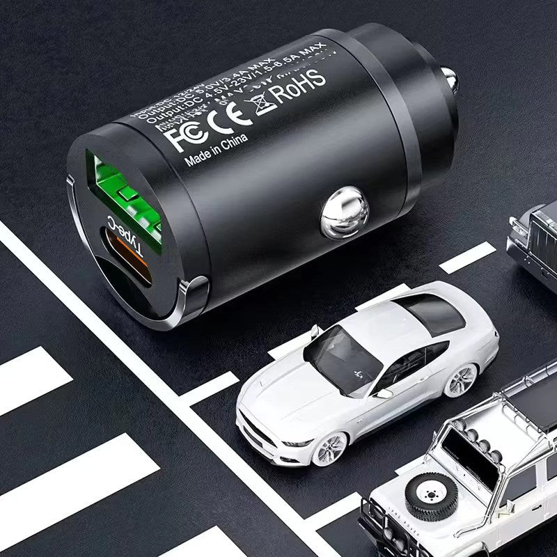 Carregador Veicular Mini USB-A e USB-C com Anel de Remoção — imagem 3 de 7