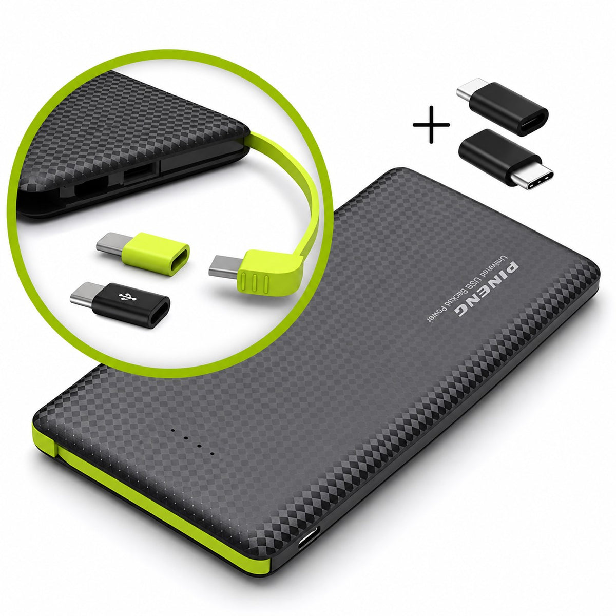 Power Bank 5000mAh ou 10000mAh com Cabo Micro USB Integrado — imagem 4 de 7