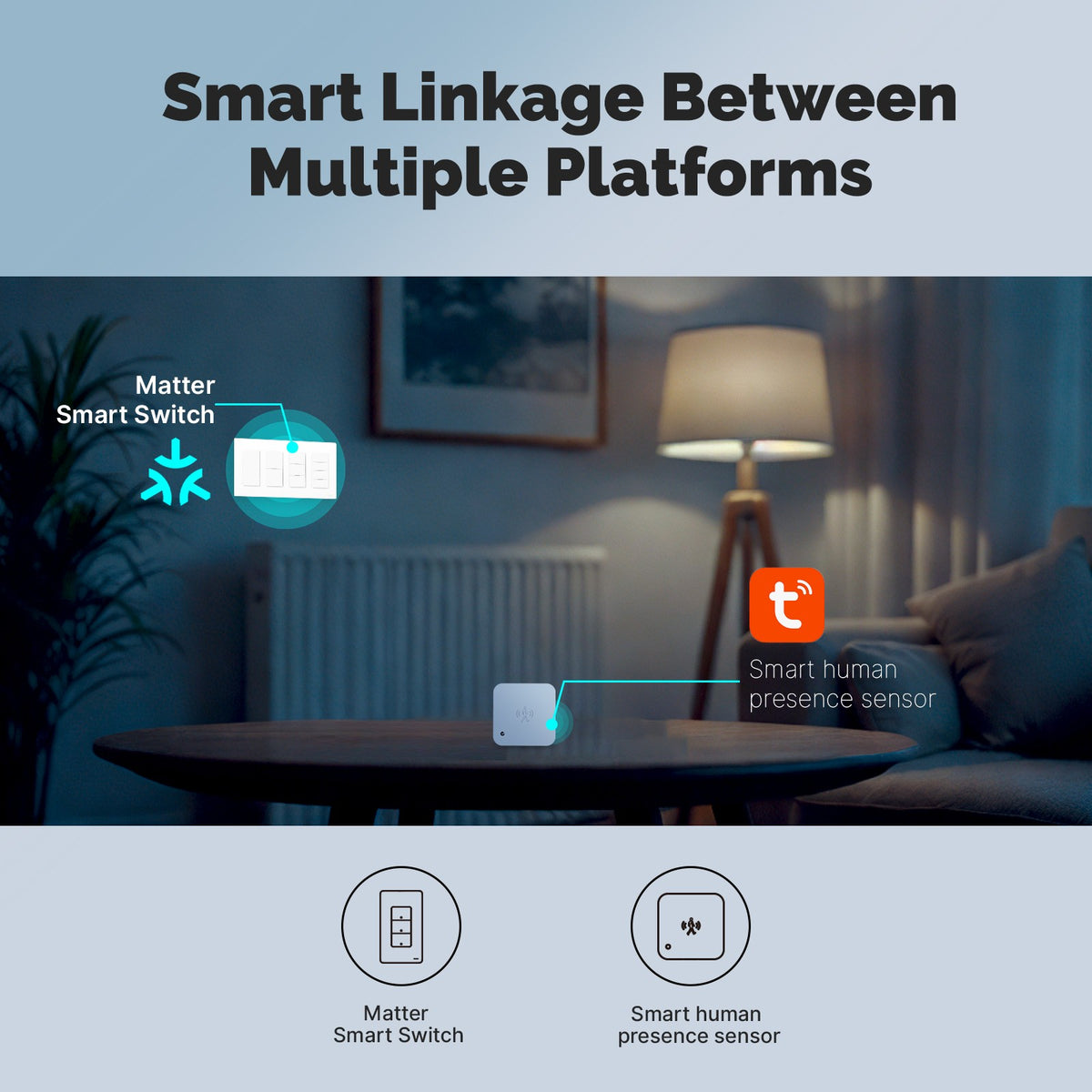 Interruptor Inteligente Wi-Fi MOES Matter — Casa Inteligente — Hive