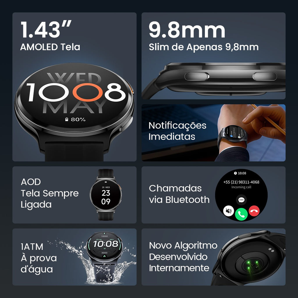 Smartwatch Haylou Solar Lite 2 com Tela AMOLED 1,43" e Bluetooth 5.4 — imagem 29 de 29