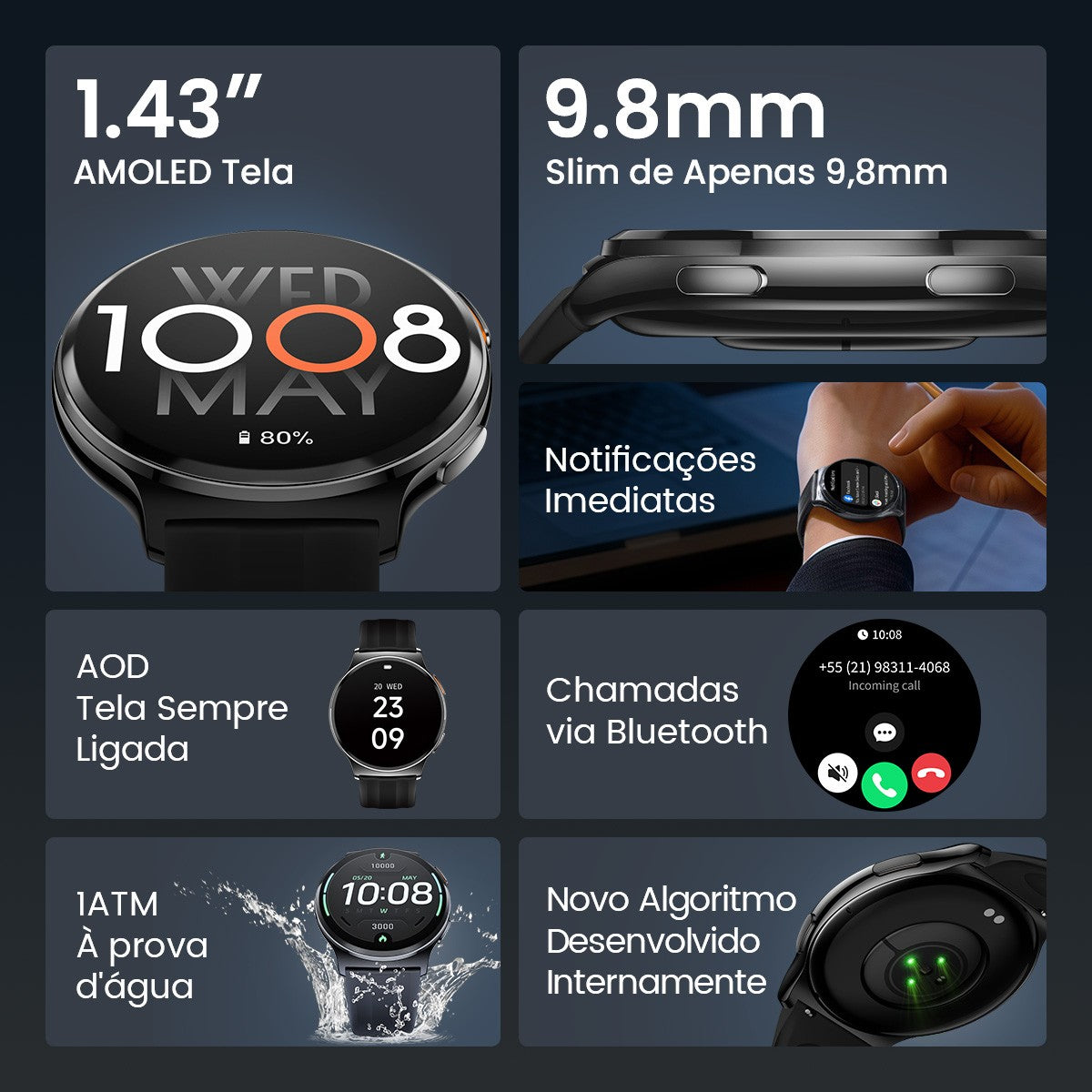 Smartwatch Haylou Solar Lite 2 com Tela AMOLED 1,43" e Bluetooth 5.4 — imagem 29 de 29