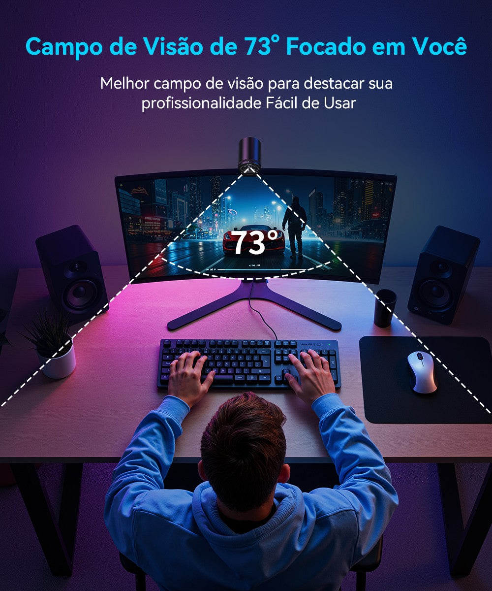 Webcam EMEET S600 4K com Autofoco e Microfones Duplos — imagem 6 de 13