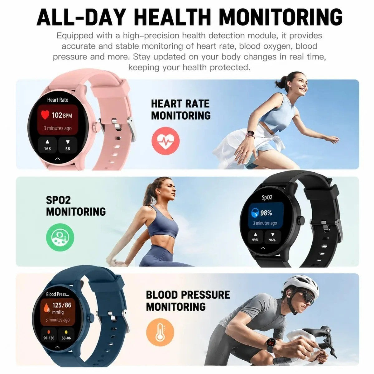 Smartwatch ChiBear com Chamadas Bluetooth e Tela HD 1,26" — imagem 15 de 22