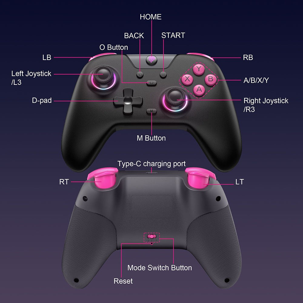 Controle EasySMX X05 Multimodo com Joysticks Hall e RGB — imagem 11 de 12