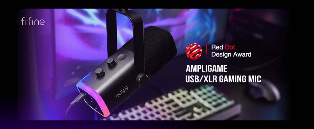 Microfone Dinâmico FIFINE AM8 USB-C e XLR com RGB — imagem 7 de 19
