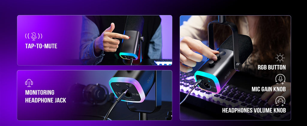 Microfone Dinâmico FIFINE AM8 USB-C e XLR com RGB — imagem 19 de 19
