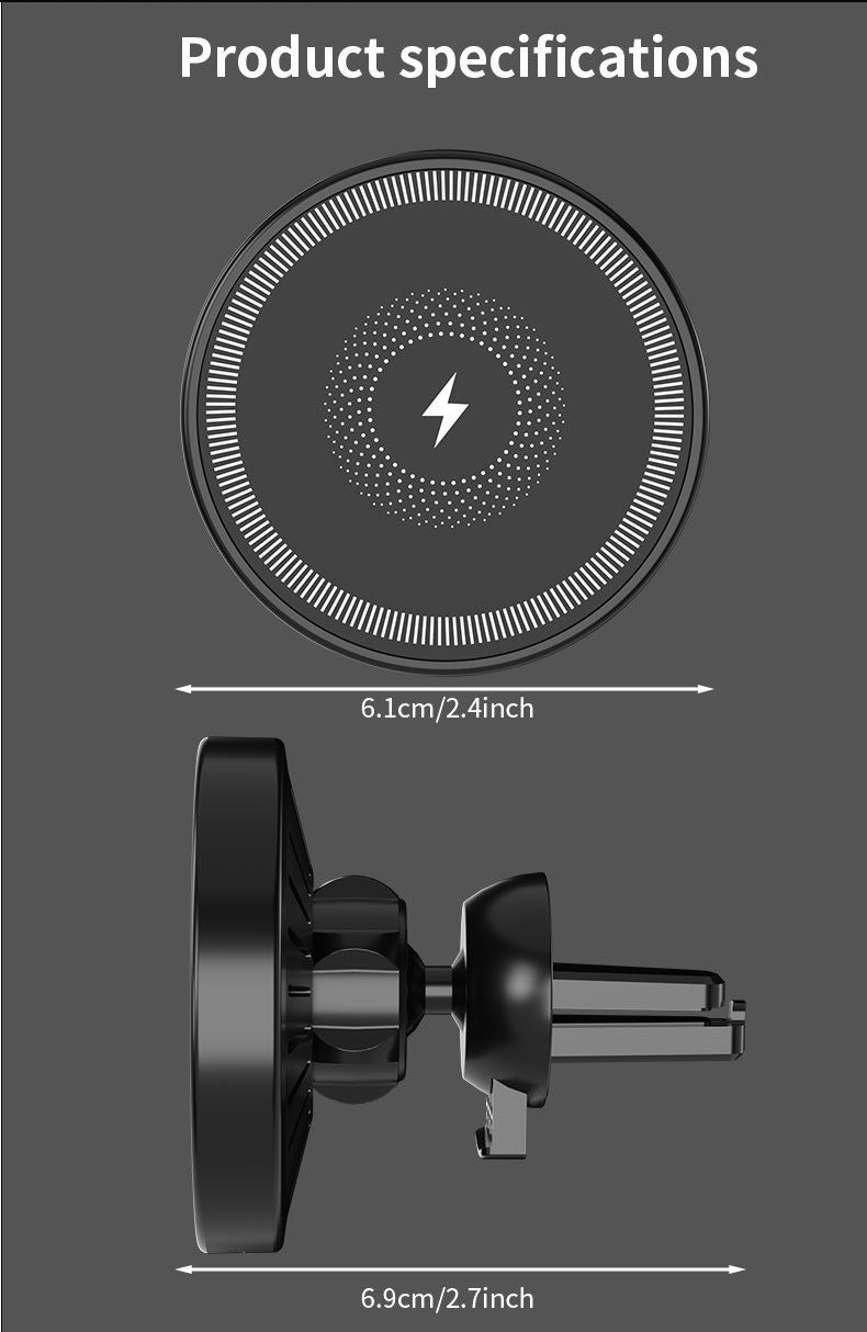 Carregador Veicular Magnético VIKEFON até 15W com Opções Com e Sem Cabo — imagem 4 de 11