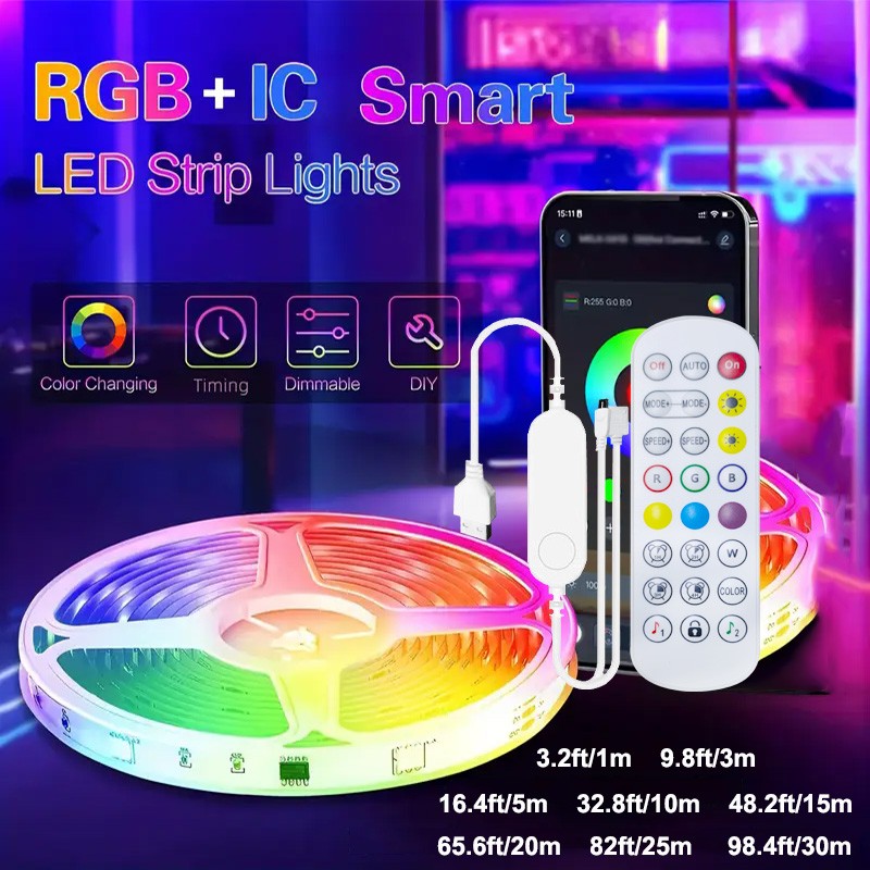 Fita LED RGBIC Endereçável com Controle por App de 1 a 30 m — imagem 8 de 8