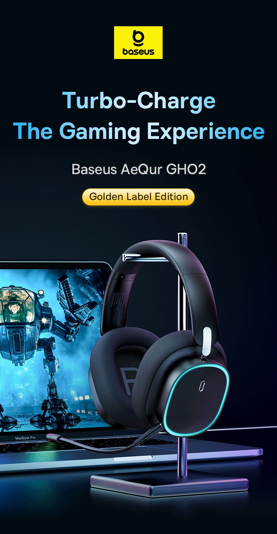 Headset Gamer Baseus AeQur GH02 Multimodo com Microfone