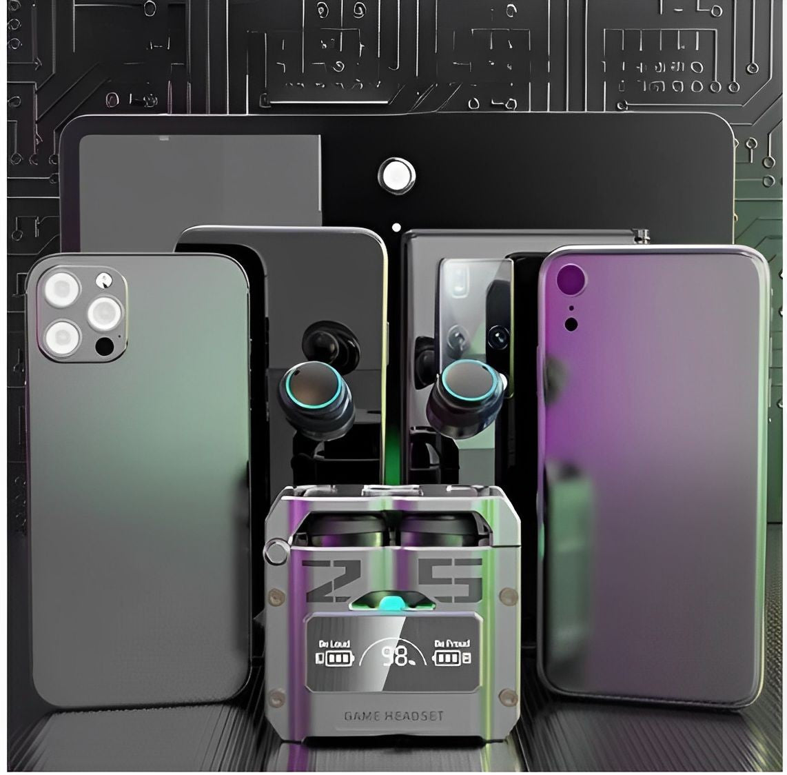 Fone De Ouvido Sem Fio Bluetooth M25 TWS Com Controle De Toque Redução De Ruído