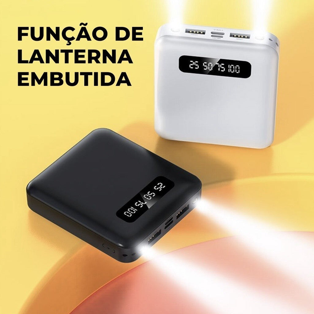 Power Bank 10000mAh com 4 Cabos Integrados e Visor Digital — imagem 7 de 8