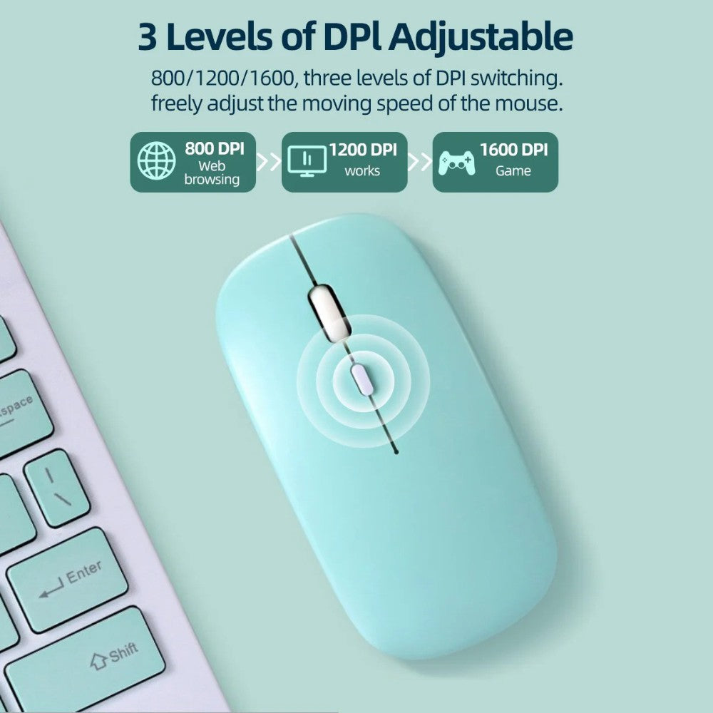 Mouse Bluetooth RNABAU Mini Óptico 1600 DPI — imagem 15 de 15