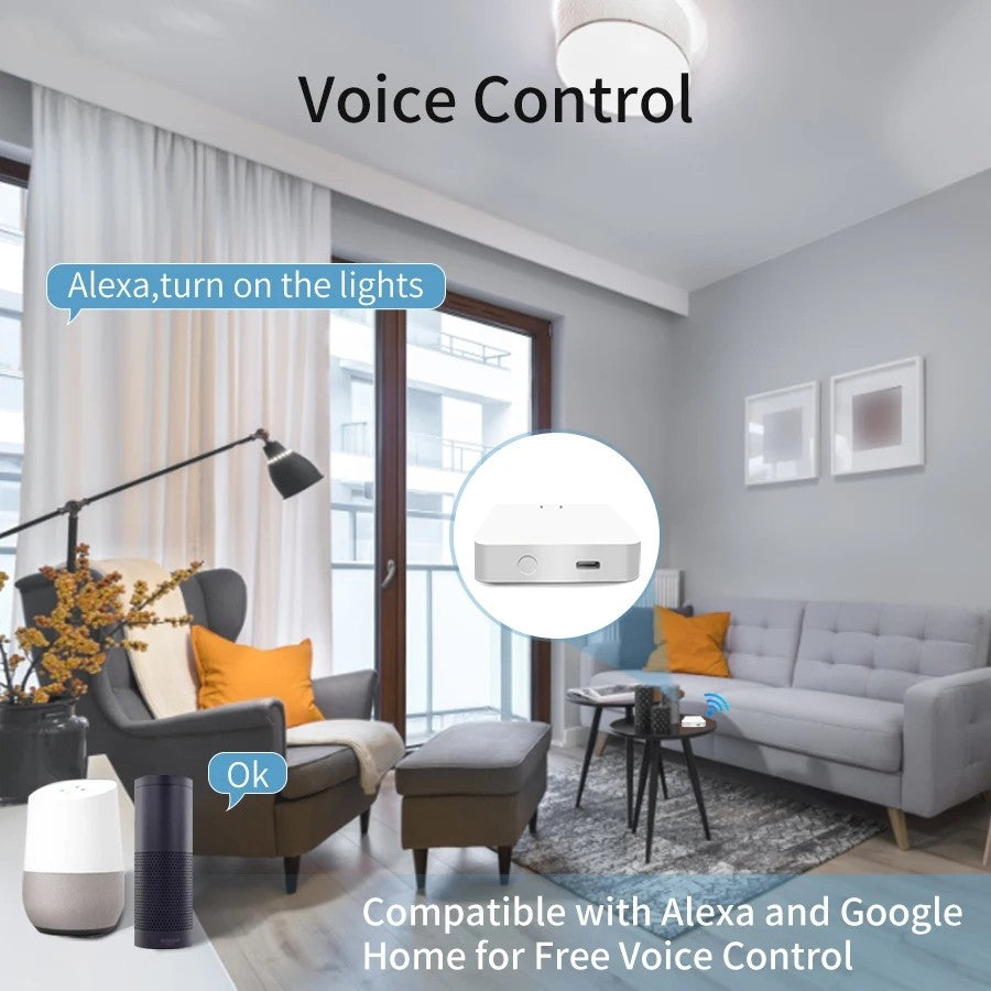 Hub Gateway HIMOJO Tuya Bluetooth ou Multimodo Zigbee — imagem 1 de 8