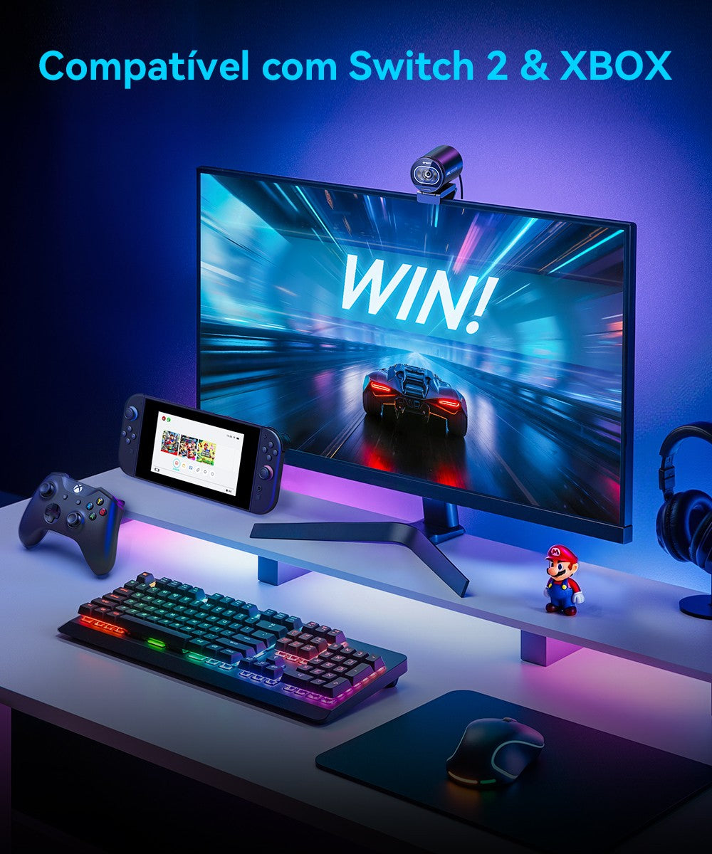 Webcam EMEET S600 4K com Autofoco e Microfones Duplos — imagem 1 de 13