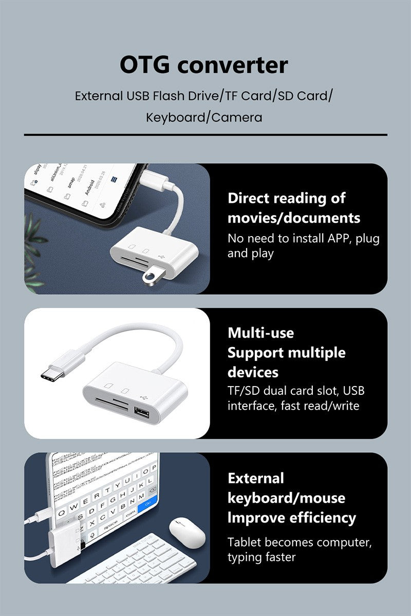 Leitor de Cartão USB-C OLAF para SD e MicroSD/TF — imagem 7 de 7