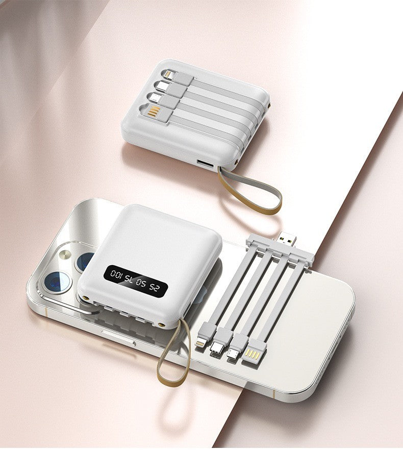Power Bank 10000mAh com 4 Cabos Integrados e Visor Digital — imagem 6 de 8