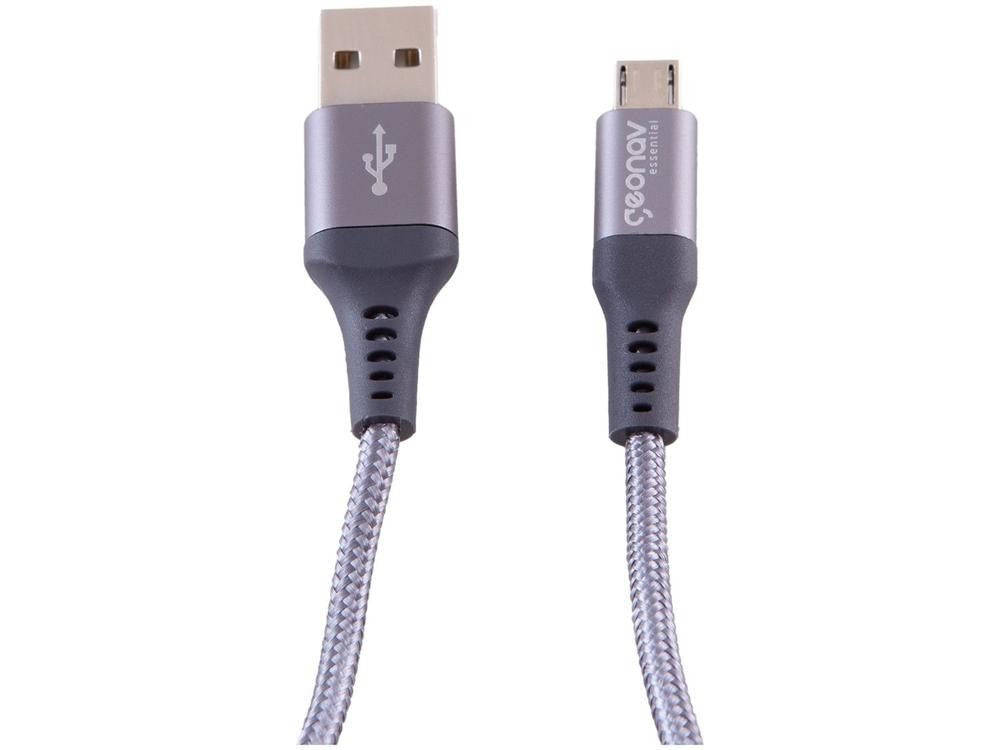 Cabo Micro USB Universal 1m Geonav Essential — Carregamento Rápido — Hive