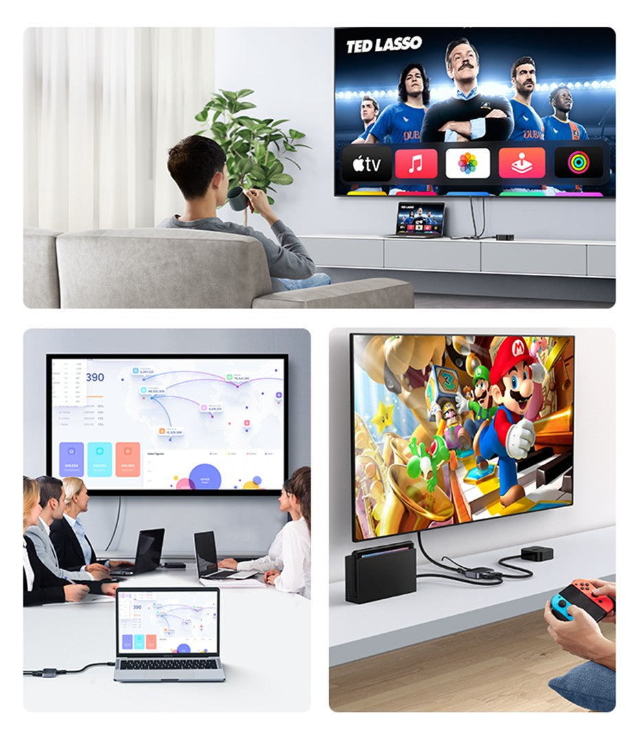 Switch HDMI 2.1 UGREEN 8K 60Hz — 2 Entradas 1 Saída para PS5 e Xbox