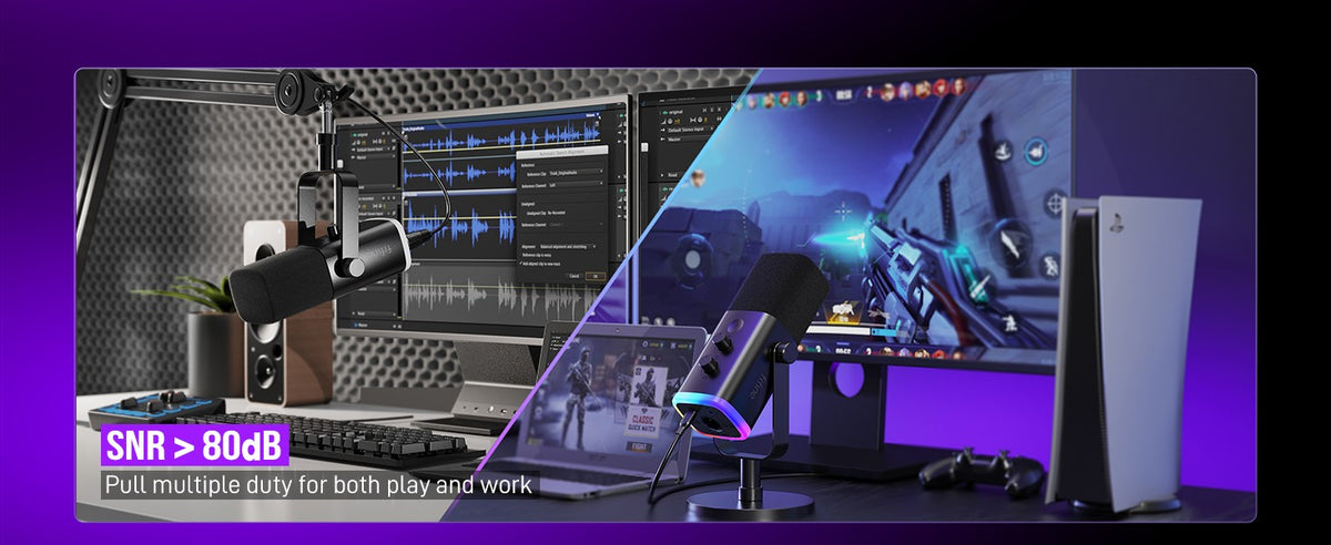 Microfone Dinâmico FIFINE AM8 USB-C e XLR com RGB — imagem 9 de 19