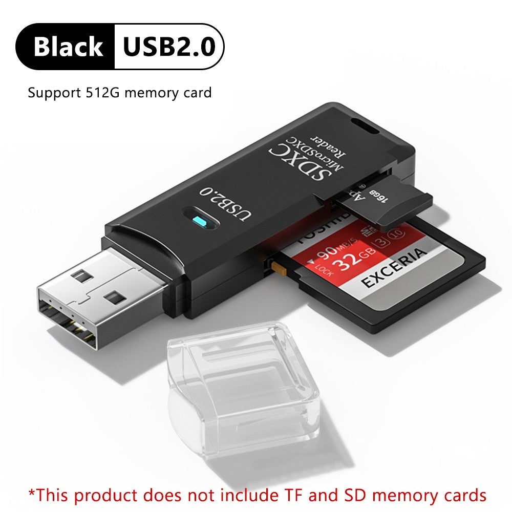 Leitor de Cartão USB 3.0 2 em 1 — SD, Micro SD e TF