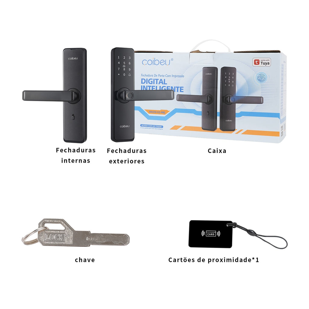 Fechadura Inteligente Biométrica com Senha, Cartão e Bluetooth — imagem 10 de 10