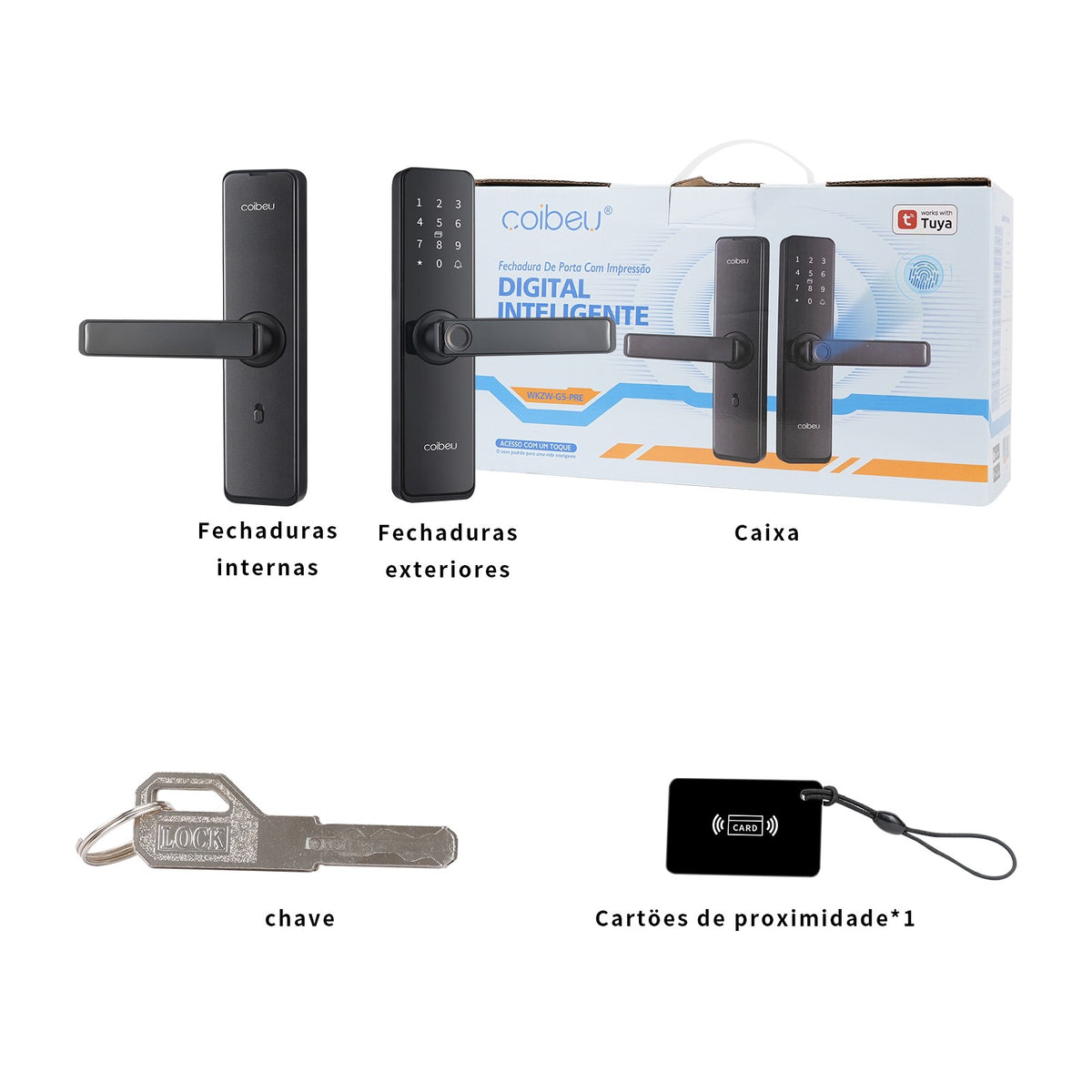 Fechadura Inteligente Biométrica com Senha, Cartão e Bluetooth — imagem 10 de 10