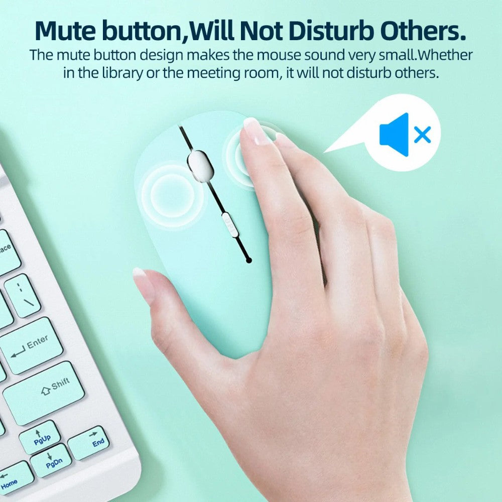 Mouse Bluetooth RNABAU Mini Óptico 1600 DPI — imagem 1 de 15