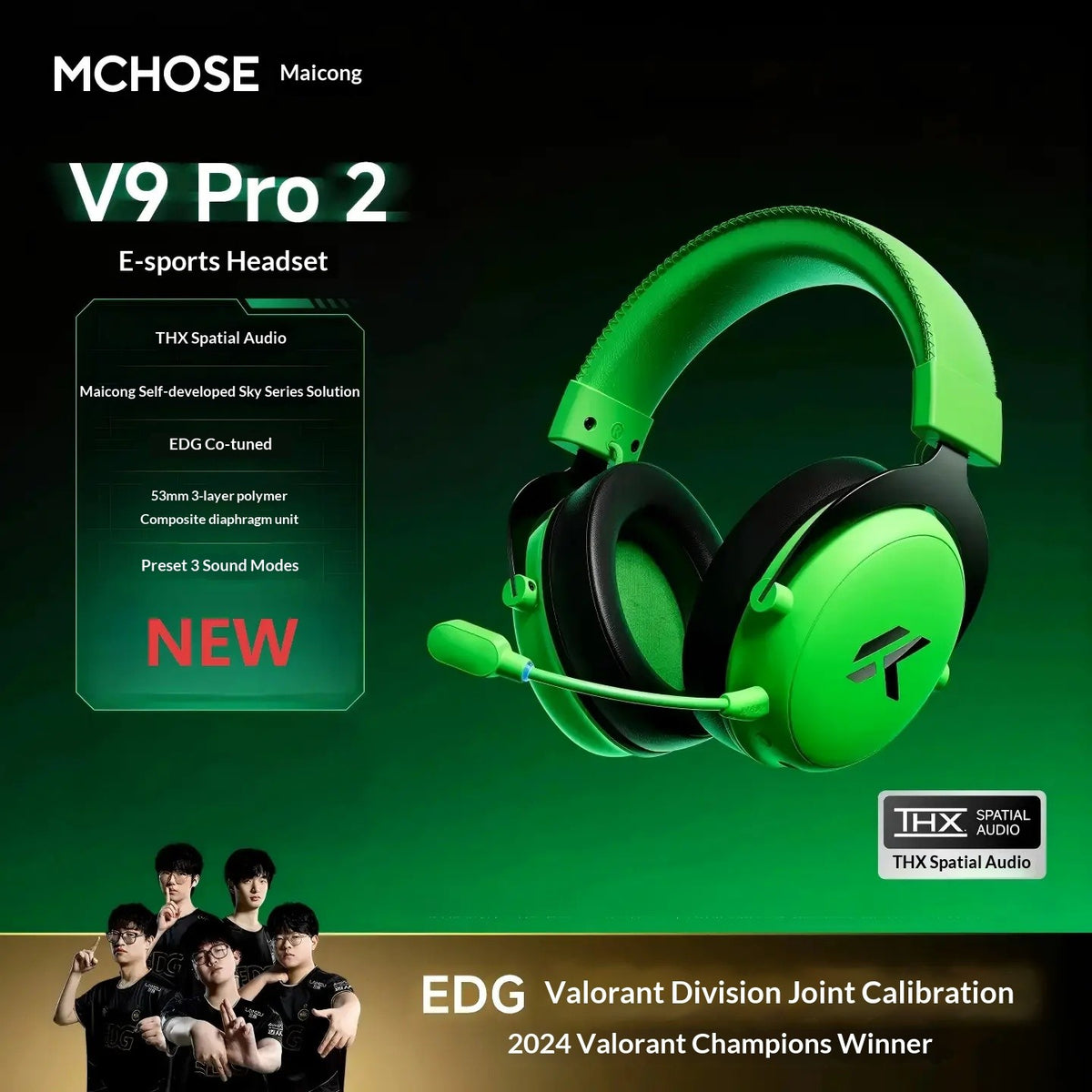 Headset Gamer MCHOSE V9 Pro 2 Sem Fio com Microfone — imagem 13 de 22