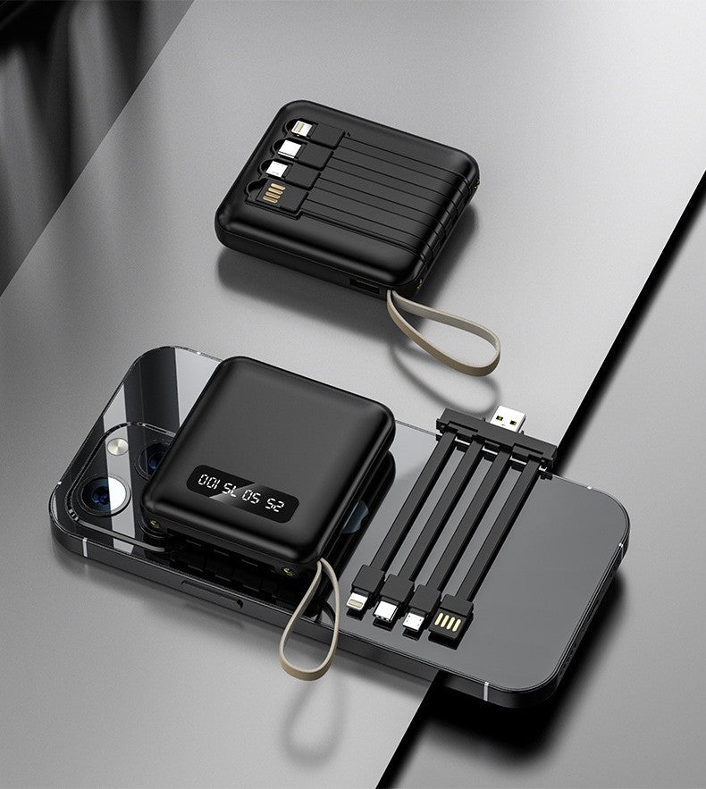 Power Bank 10000mAh com 4 Cabos Integrados e Visor Digital — imagem 5 de 8