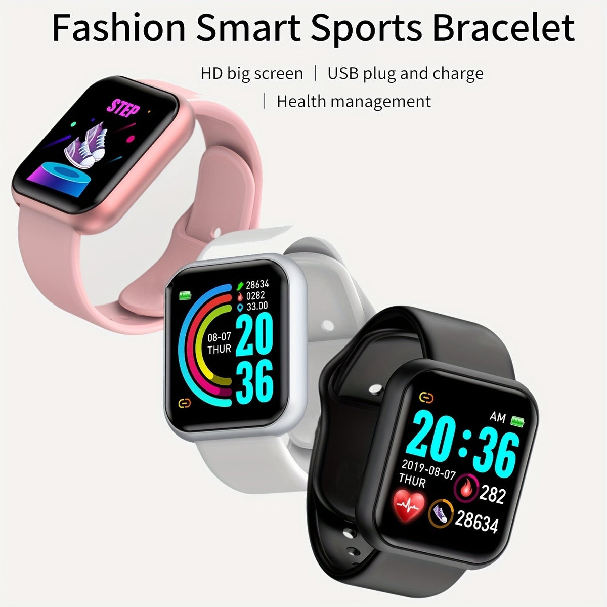 Smartwatch CHAOGENB 116 Plus / Y68 com Monitor Cardíaco e Pedômetro — imagem 2 de 11