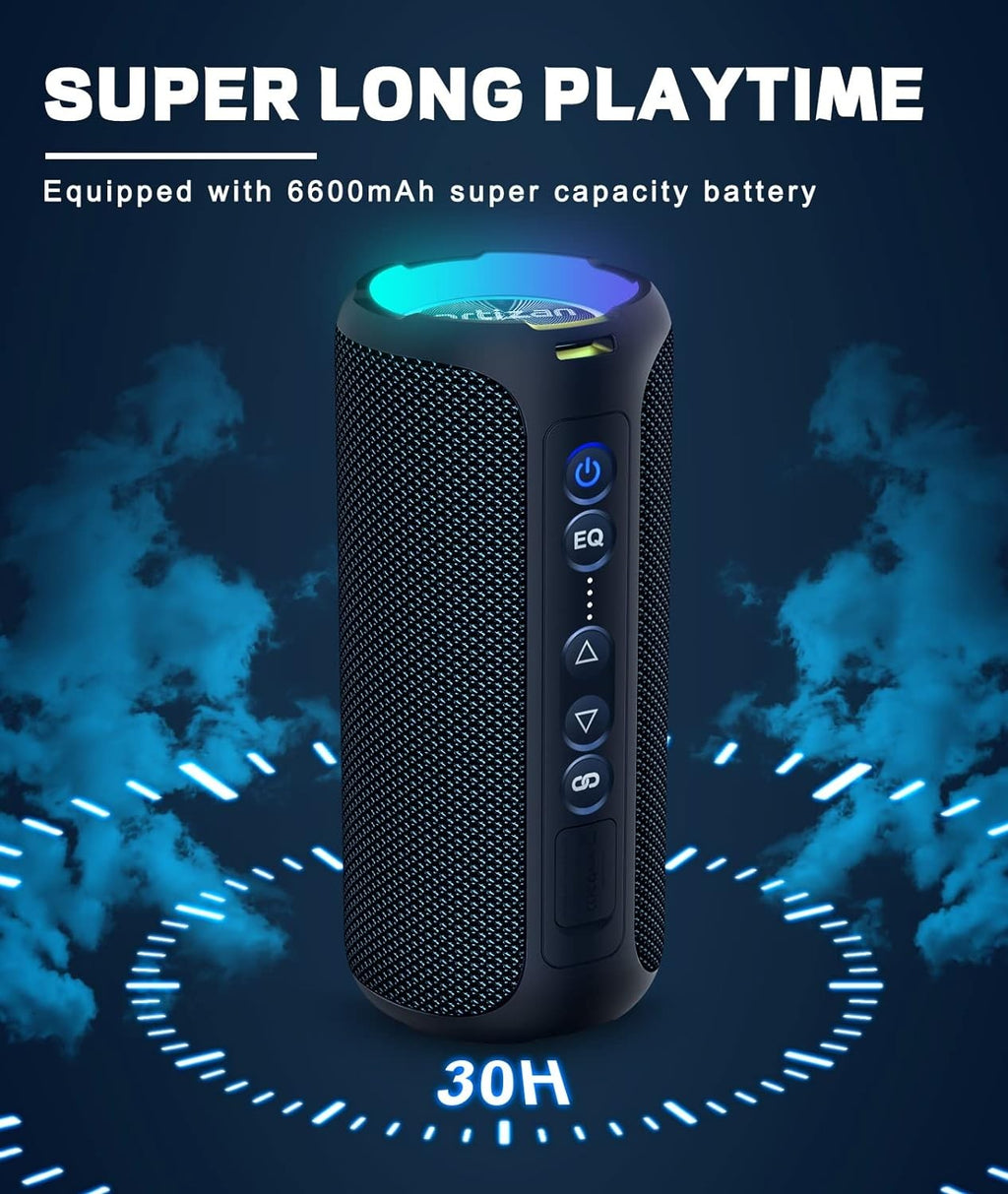 Caixa de Som Ortizan X8 Pro 40W Bluetooth 5.3 com TWS