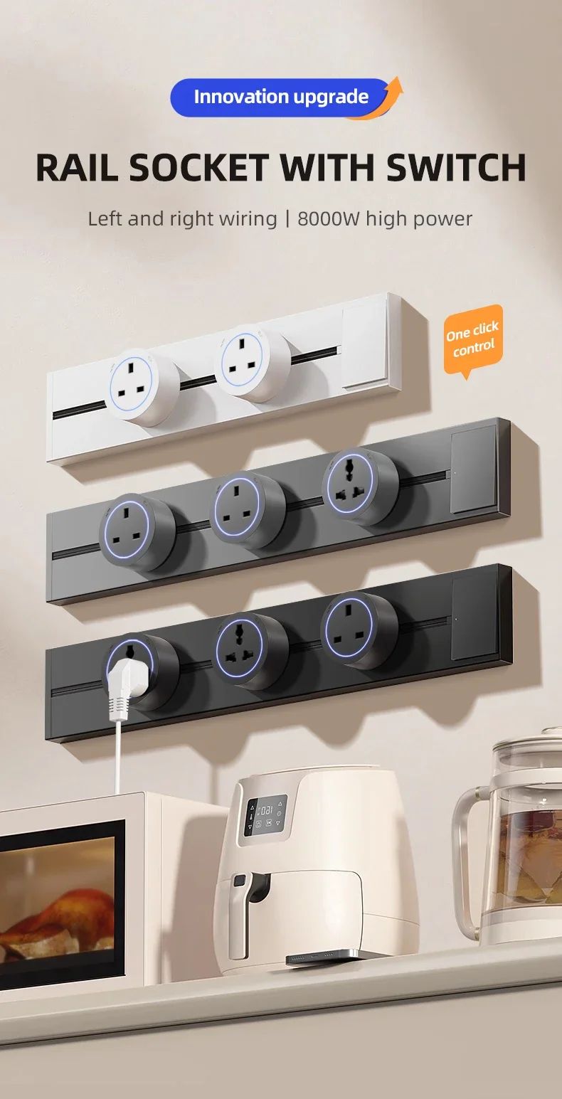 Tomada de Trilho Universal Modular de Parede com Interruptor — imagem 17 de 34