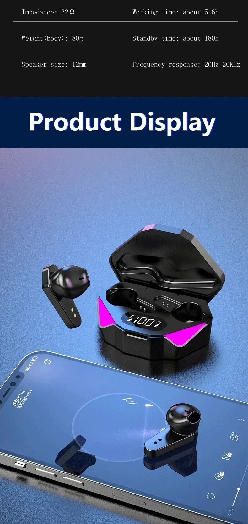 Fone Gamer Bluetooth AR X15 65ms Baixa Latência — Som Imersivo — Hive