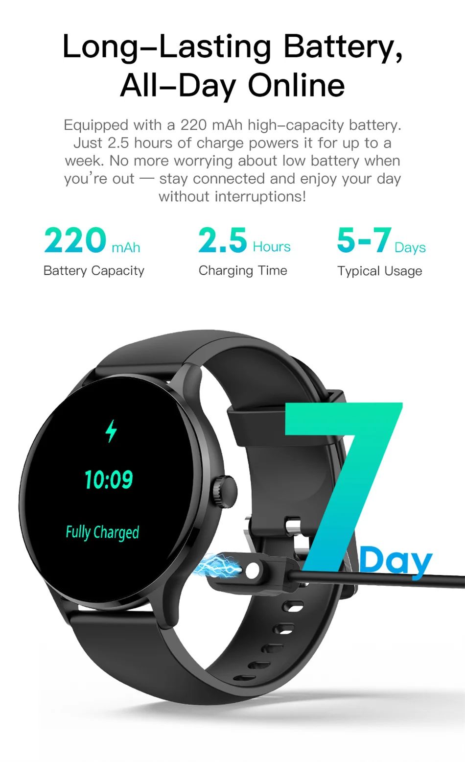 Smartwatch ChiBear com Chamadas Bluetooth e Tela HD 1,26" — imagem 22 de 22