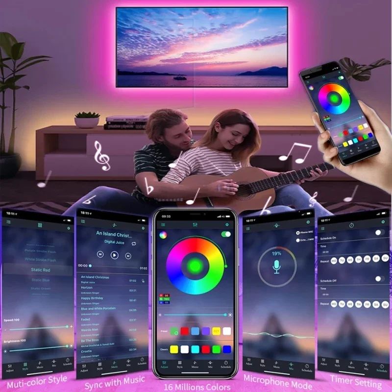 Fita LED RGB LeiiGeeGo USB 5V com Opções de Controle — imagem 7 de 10