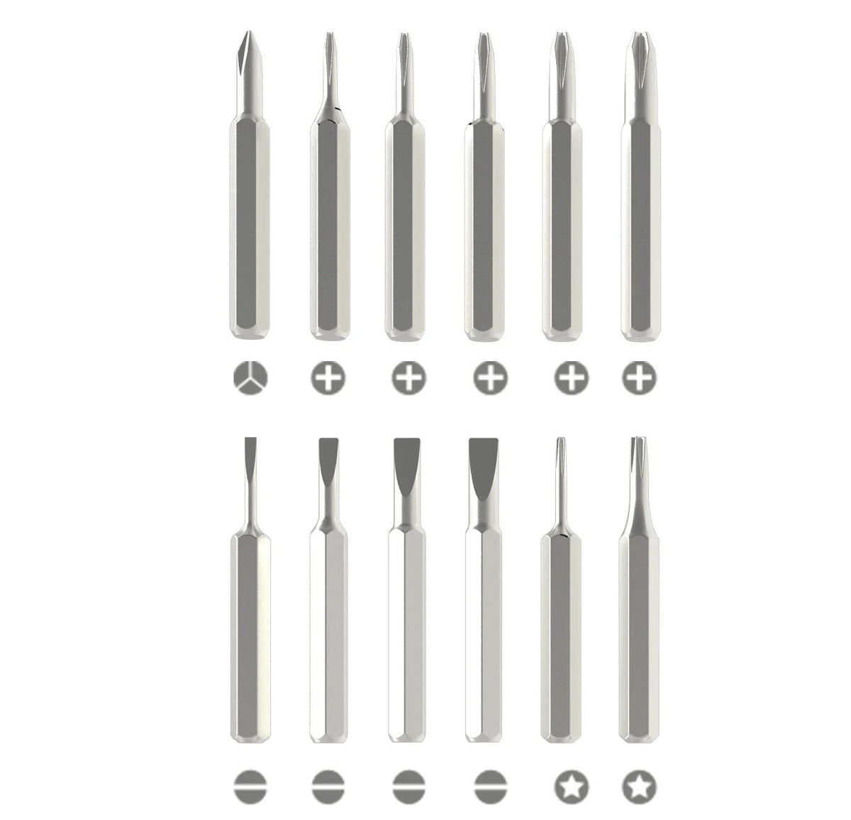 Kit de Chaves de Precisão VIKEFON 25 em 1 — 24 Pontas + Haste para Eletrônicos — imagem 5 de 12