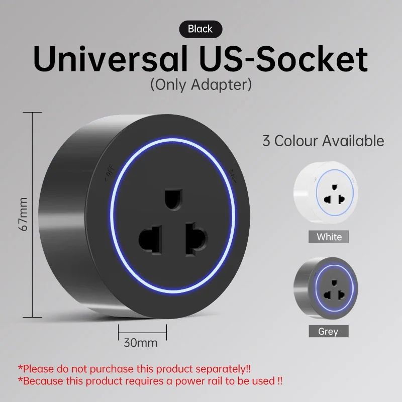 Tomada de Trilho Universal Modular de Parede com Interruptor — imagem 23 de 34