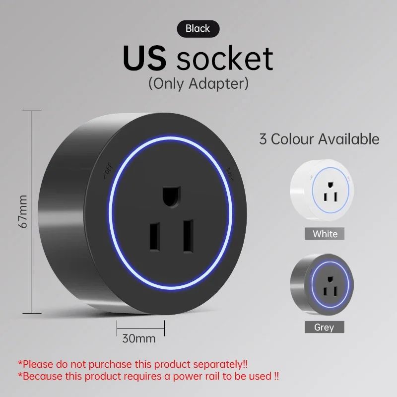 Tomada de Trilho Universal Modular de Parede com Interruptor — imagem 22 de 34