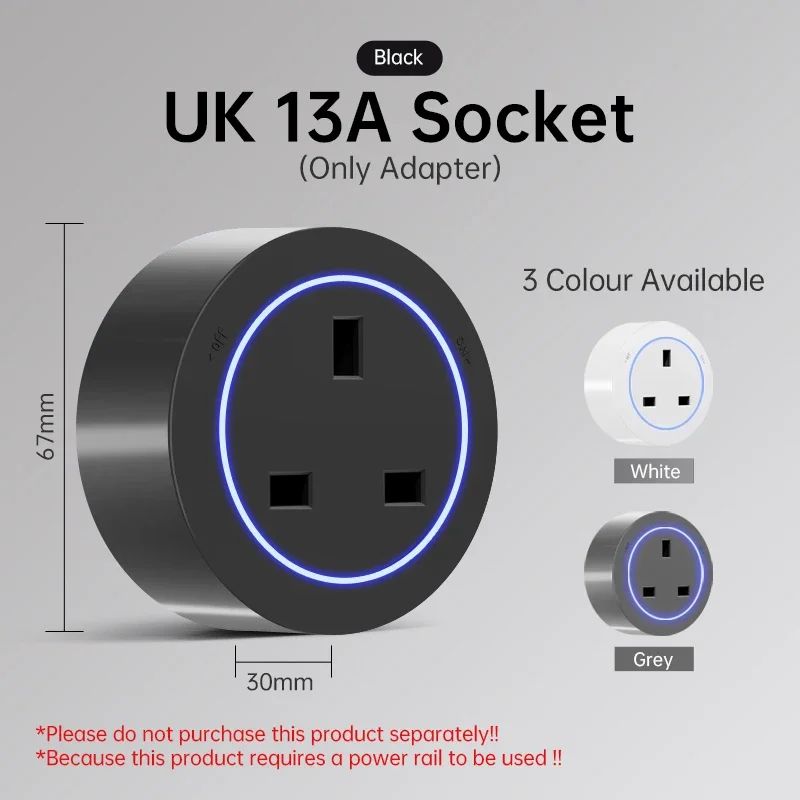 Tomada de Trilho Universal Modular de Parede com Interruptor — imagem 21 de 34