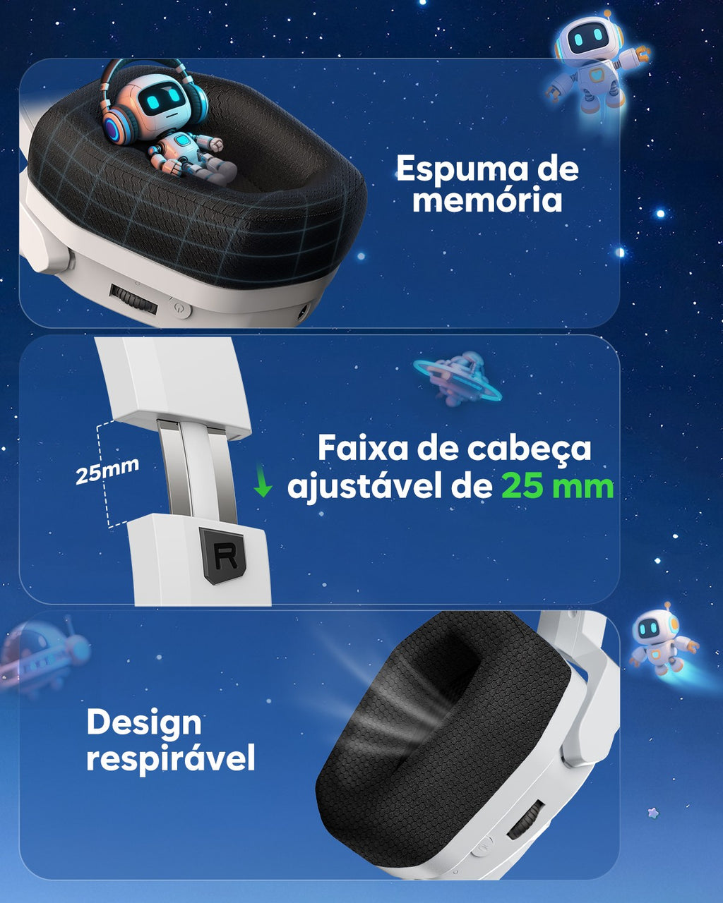 Headset Gamer NUBWO G06 Sem Fio com Microfone — imagem 26 de 28